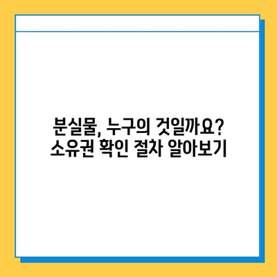 분실물 소유권 확인| 필수 지침 | 분실물, 소유권, 확인, 절차, 법률