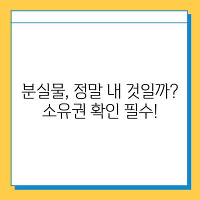 분실물, 내 것이 맞을까? | 분실물 소유권 확인 가이드 & 분실물 찾기 여정