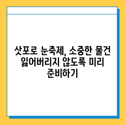 삿포로 눈축제 기간, 분실물 찾기 성공률 높이는 꿀팁 | 분실물, 삿포로, 눈축제, 팁, 가이드