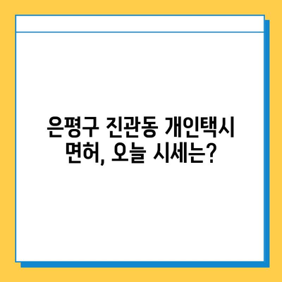 서울 은평구 진관동 개인택시 면허 매매 가격| 오늘 시세 확인 및 자격조건, 월수입, 양수교육 안내 | 번호판, 넘버값, 매매 정보