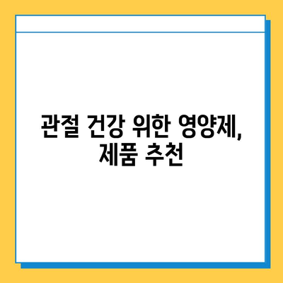 관절 연골 건강, 현명한 선택을 위한 영양제 가이드 | 관절 통증, 연골 재생, 건강 기능성, 추천 제품