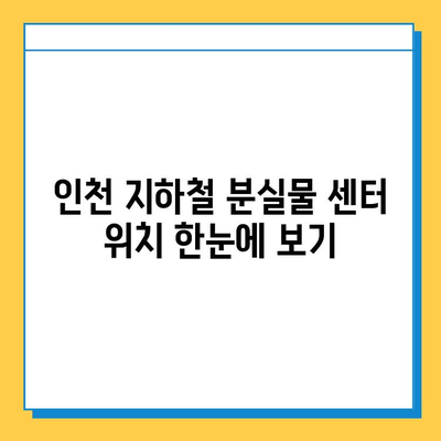 인천 지하철 분실물 찾기| 센터 위치, 연락처, 이용 방법 총정리 | 분실물센터, 지하철, 인천