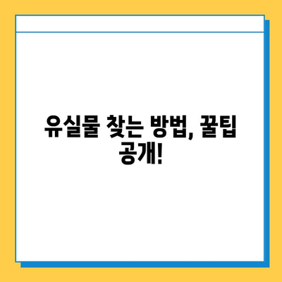 유실물, 얼마나 보관될까요? | 유실물 처리 기한, 보관 기간, 찾는 방법, 주의 사항