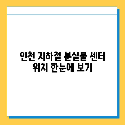 인천 지하철 분실물 찾기| 센터 위치 & 홈페이지 바로 확인 | 분실물센터, 지하철, 인천, 위치, 연락처