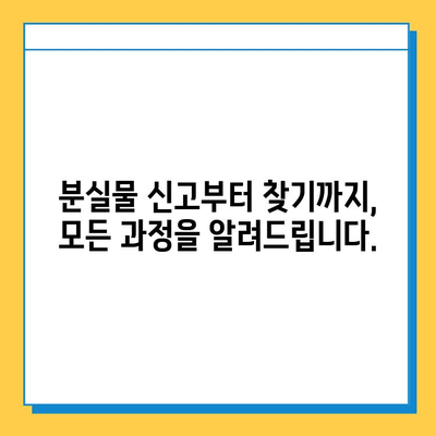 분실물 찾기, 이제 걱정하지 마세요! | 분실물 처리 안내 및 기간 안내, 상세 가이드