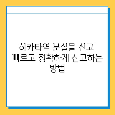 하카타역 분실물센터| 잃어버린 물건 찾는 완벽 가이드 | 분실물 신고, 찾는 방법, 연락처, 주의사항