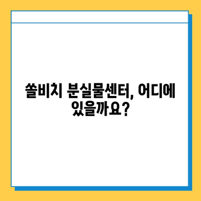 쏠비치에서 물건을 잃어버렸다면? | 분실물센터 이용 가이드 & 유실물 찾는 팁