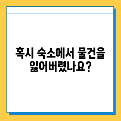 쏠비치에서 물건을 잃어버렸다면? | 분실물센터 이용 가이드 & 유실물 찾는 팁