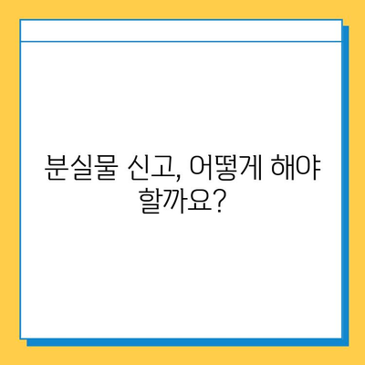 분실물 찾기, 얼마나 기다려야 할까요? | 분실물 처리 기간, 분실물 신고, 분실물 보관