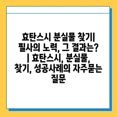 효탄스시 분실물 찾기| 필사의 노력, 그 결과는? | 효탄스시, 분실물, 찾기, 성공사례