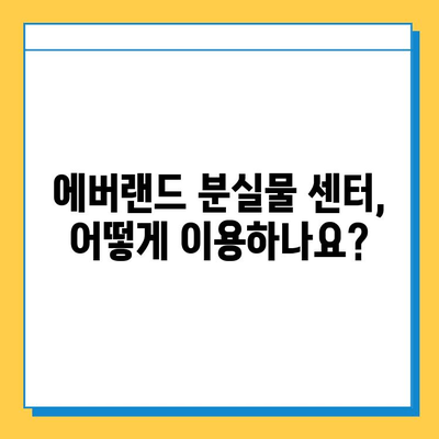 에버랜드 분실물 센터 이용 가이드| 분실물 찾는 방법 & 주의 사항 | 에버랜드, 분실물, 센터, 안내