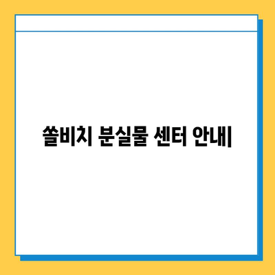 쏠비치 분실물 센터 안내|  찾아가는 방법, 운영시간, 연락처 | 쏠비치, 분실물, 센터, 안내