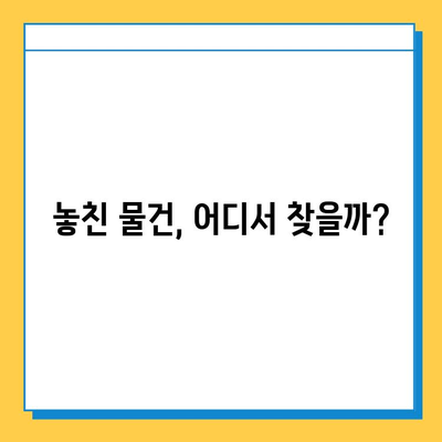 대중교통에서 잃어버린 물건 찾는 꿀팁| 빠르고 쉬운 방법 | 분실물, 대중교통, 찾기, 팁