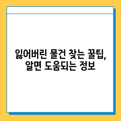 대중교통에서 잃어버린 물건 찾는 꿀팁| 빠르고 쉬운 방법 | 분실물, 대중교통, 찾기, 팁