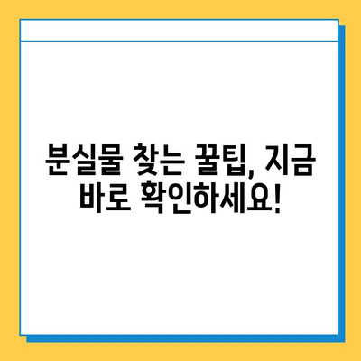 대중교통 분실물, 이젠 한 곳에서! 통합분실물센터 이용 가이드 | 분실물 찾기, 대중교통, 센터 이용 방법, 팁