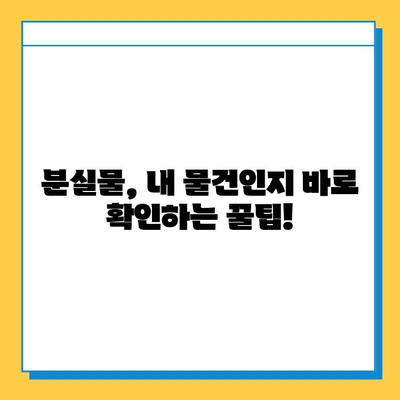 분실물, 내 것이 맞는지 확인하는 방법| 빠른 소유권 확인 가이드 | 분실물, 소유권, 확인, 절차