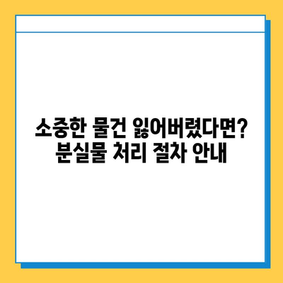 분실물 찾기, 이제 걱정하지 마세요! | 분실물 처리 기간, 보관 장소 안내 & 찾는 방법