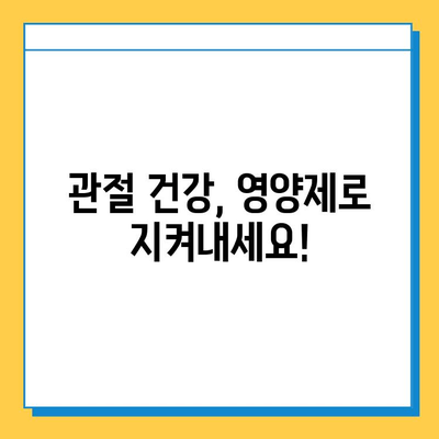 관절 건강 지키는 선택! 나에게 딱 맞는 관절연골 영양제 고르는 방법 | 관절 통증, 연골 재생, 영양제 추천, 건강 관리