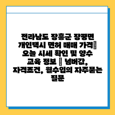 전라남도 장흥군 장평면 개인택시 면허 매매 가격| 오늘 시세 확인 및 양수 교육 정보 | 넘버값, 자격조건, 월수입