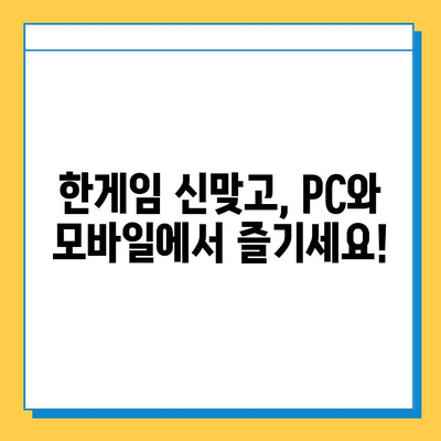 한게임 신맞고 설치 및 PC/모바일 고스톱 시작 가이드 | 설치부터 게임 시작까지, 상세한 안내