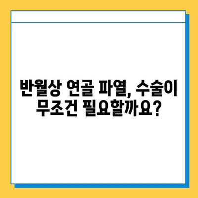 반월상 연골 파열, 수술이 꼭 필요할까요? 시기 적절한 치료 판단 가이드 | 반월상 연골 파열, 치료, 수술, 재활