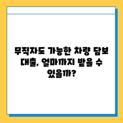 무직자 차량담보대출 한도 & 금리 완벽 분석| 필요 서류 & 주의 사항 | 대출, 자동차 담보, 금융 정보