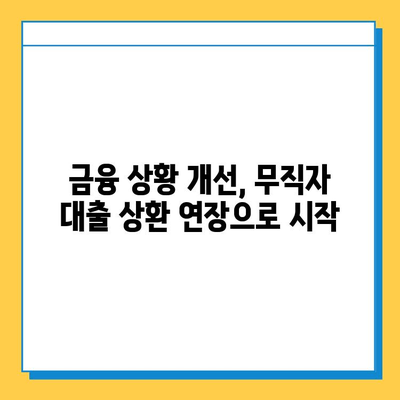 무직자 비상자금 대출 상환 기간 연장, 성공적인 방법 5가지 | 상환 부담 완화, 금융 상황 개선