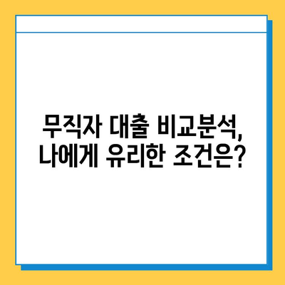 무직자 대출, 최저 금리 찾는 방법 | 비교분석, 금융 상품 추천, 대출 조건 확인