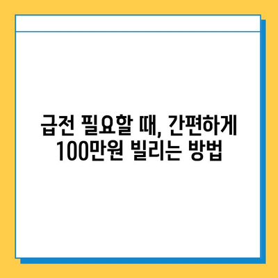 무직자도 OK! 비대면 대출로 100만원 즉시 마련하는 방법 | 비대면 대출, 무직자 대출, 소액 대출, 급전 마련