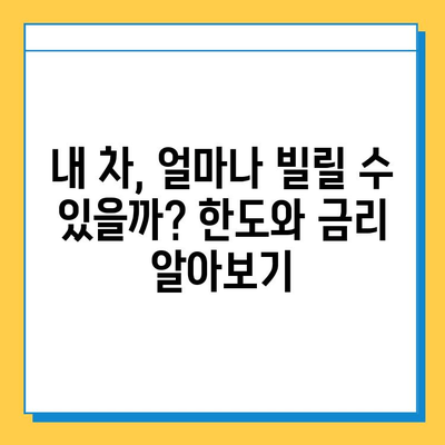 무직자 자동차담보대출 완벽 가이드| 조건, 금리, 한도, 주의사항 총정리 | 무직자 대출, 자동차 담보 대출, 대출 조건