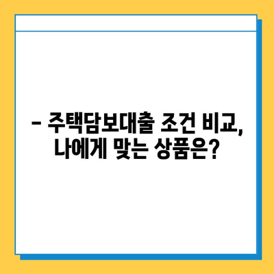 주부 아파트 담보 대출| 신용, 직업, 한도별 차이점 완벽 분석 | 주택담보대출, 대출조건, 금리 비교