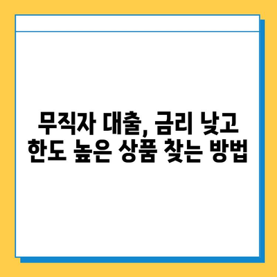 무직자 대출, 금리·한도 비교 & 혜택 알아보기 | 최저금리, 한도 높은 상품 찾기, 신청 방법