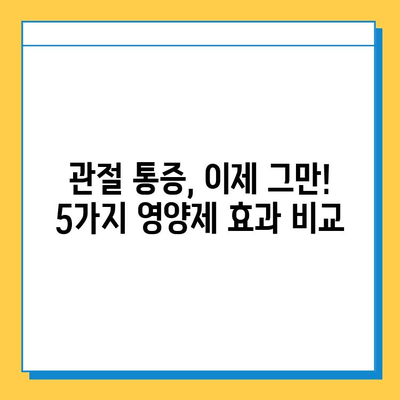 관절연골 영양제 효과, 눈에 띄는 변화 비교 후기| 5가지 제품 분석 | 관절 건강, 연골 재생, 영양제 추천, 비교 리뷰