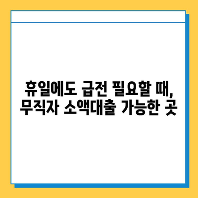 휴일에도 OK! 무직자 소액대출 가능한 곳 알아보기 |  비상금, 급전, 소액대출, 대출조건, 신용대출