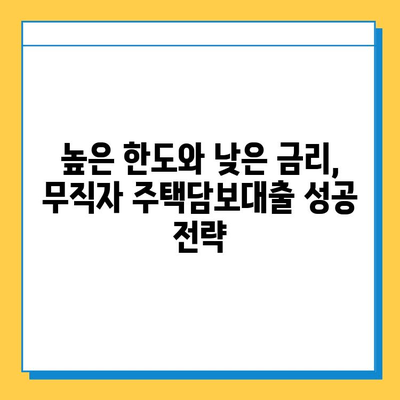 무직자 주택담보 대출, 높은 한도와 금리 받는 방법| 성공적인 대출 전략 가이드 | 주택담보대출, 무직자, 대출 조건, 금리 비교