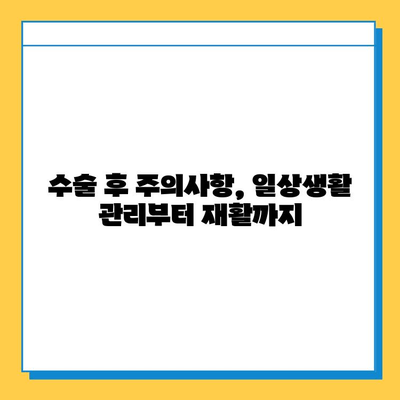 무릎 연골수술 후 빠른 회복, 꼼꼼한 재활 가이드 | 연골 재생, 운동, 주의사항, 전문의 팁