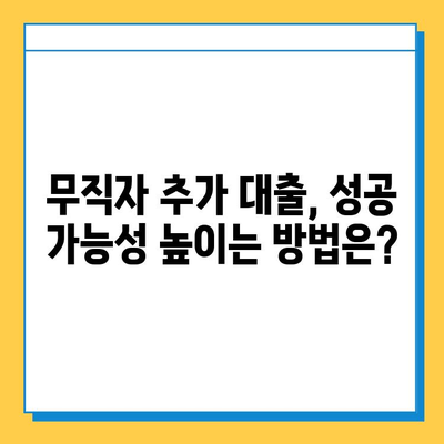 무직자 추가 대출, 보증인 없이 가능할까요? | 추가 대출, 무직자 대출, 보증인 조건, 대출 가능성 확인