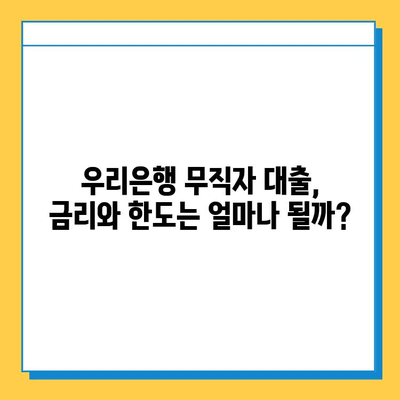 우리은행 무직자 대출| 금리, 한도, 조건 완벽 정리 | 무직자 대출, 신용대출, 대출 조건