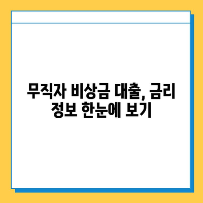 무직자 비상금 대출, 어디서 받아야 금리가 가장 낮을까? | 비교분석, 추천, 금리 정보