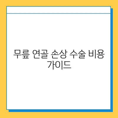 무릎 연골 손상 수술 비용 가이드| 병원별, 수술 종류별 비용 비교 및 정보 | 무릎 연골, 수술, 비용, 병원, 가이드