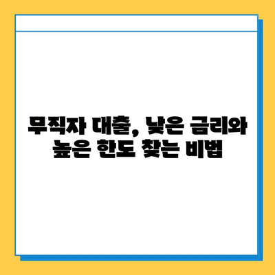 무직자 대부 대출| 낮은 금리와 한도, 혜택 비교 가이드 | 무직자 대출, 신용대출, 대출 비교