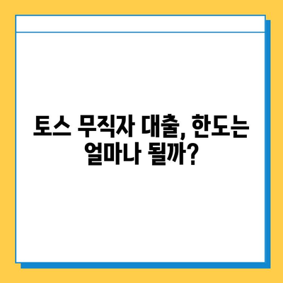 토스 무직자 대출, 보증인 없이 가능할까? | 토스 대출 조건, 신청 자격, 한도 확인