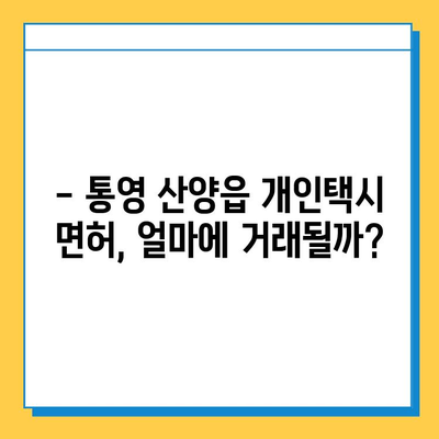 통영 산양읍 개인택시 면허 매매 가격| 오늘 시세, 넘버값, 자격조건, 월수입, 양수교육 | 상세 정보 및 가이드