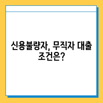 신용불량자 무직자도 가능한 대출? 금리, 한도, 지역별 정보 총정리 | 신용불량, 무직자, 대출, 금융 정보