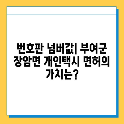 부여군 장암면 개인택시 면허 매매 가격| 오늘 시세, 번호판 넘버값, 자격조건, 월수입, 양수교육 | 상세 정보 가이드