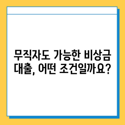 무직자 비상금 대출, 조건부터 신청까지 한 번에! | 비상금, 대출, 무직자, 금리, 한도, 신청 방법