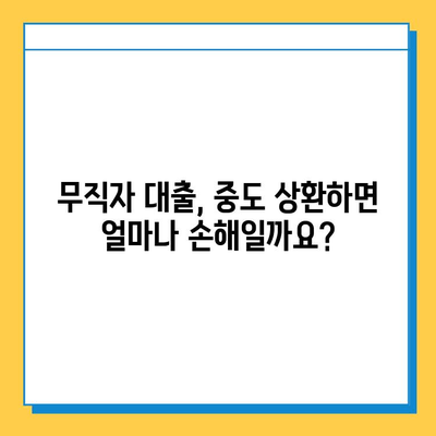 무직자 대출 중도 상환, 얼마나 비쌀까요? | 평균 비용 & 상환 방법 가이드