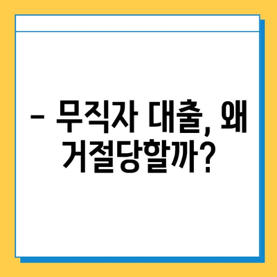 무직자 대출 탈락, 이유와 대응 전략 완벽 가이드 |  대출 거절, 재심사, 성공 전략