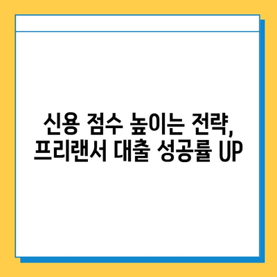 무직자 프리랜서 대출 신청, 신용 점수로 성공 가능할까요? | 성공 전략 & 팁