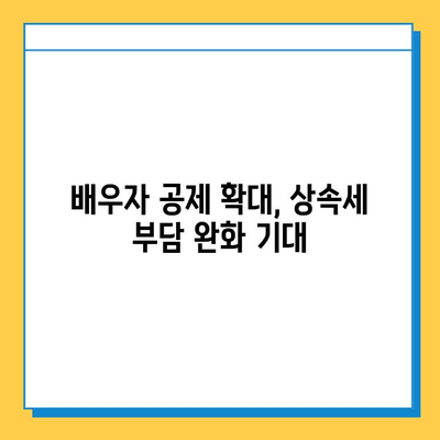 상속세 일괄·배우자 공제 상향 조정 검토| 5억 → 10억, 세금 부담 완화 기대 | 상속세, 공제, 개정, 부동산, 재산